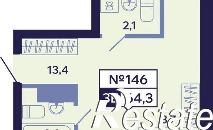 3-комн квартира в новом доме ул 1 База, 4/1,  д. 4/1