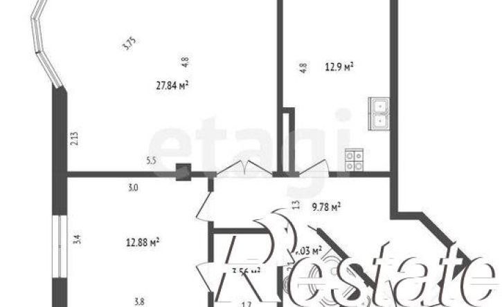 3-комн квартира улица Лермонтова, 98,  д. 98
